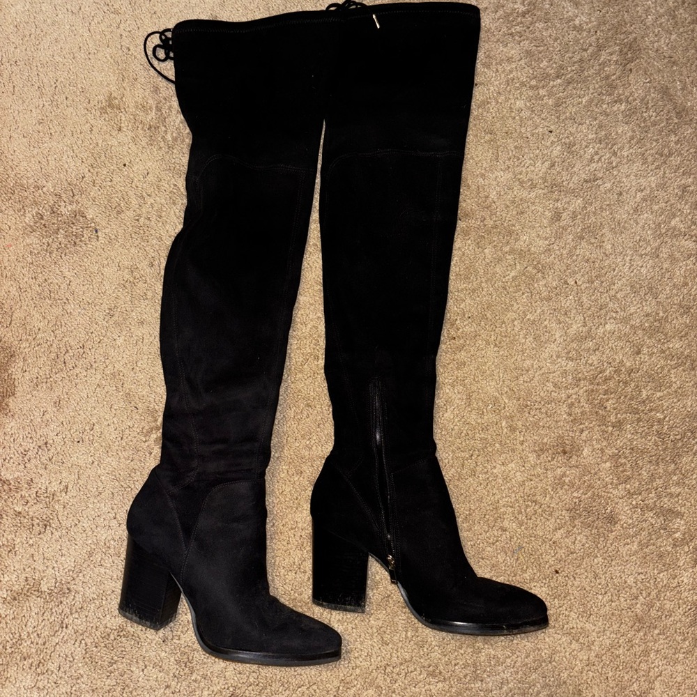 Marc Fisher Black Suede over the knee Boots 7.5